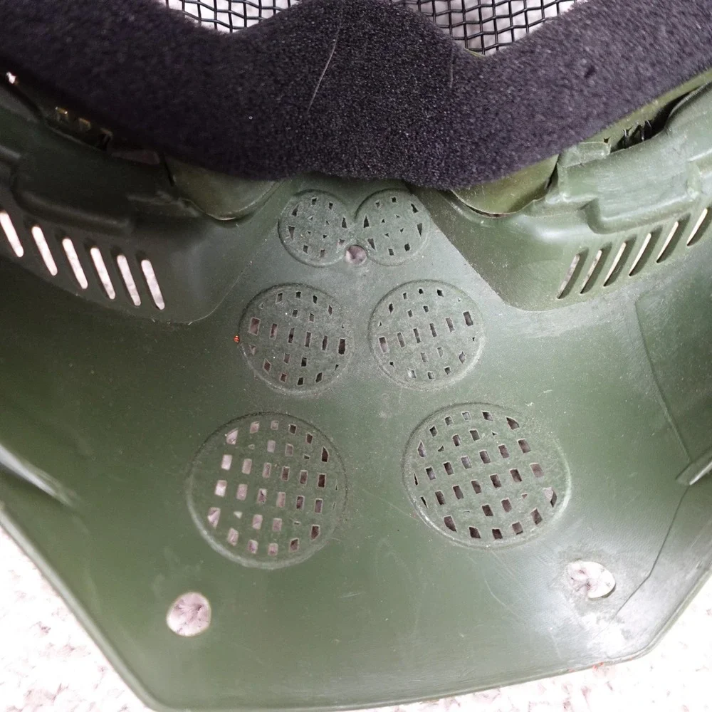 Green Airsoft Tactical Full Face Mask Protective Gear with Mesh Eye Protection